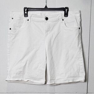 Women's Kut From The Kloth Plus Size Catherine Boyfriend Shorts - White - 16